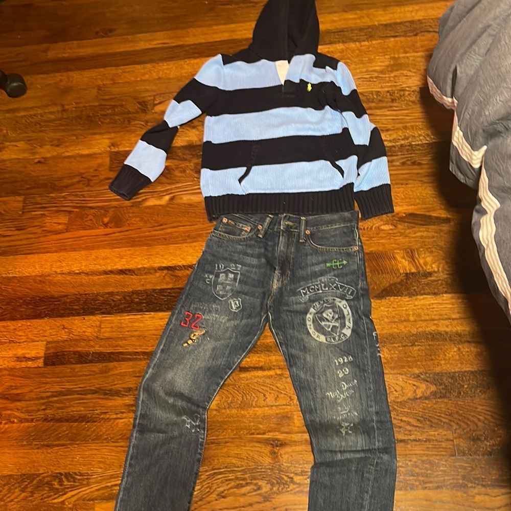 BundlePolo Ralph Lauren jeans size 12& Hoodie Ralph Lauren cotton 10-12